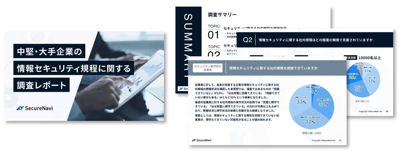 中堅・大手企業の情報セキュリティ規程に関する調査レポート アイキャッチ